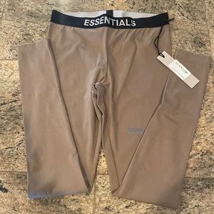 ESSENTIALS, Taupe Cotton Leggings, size XS